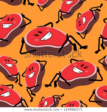 Stock photo: Texture Of Raw Fresh Beef Vector Background Seamless Pattern