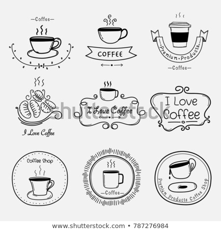 [[stock_photo]]: Set Of Vintage Retro Coffee Labels Retro Elements For Calligraphic Designs Handmade Vector Illustr