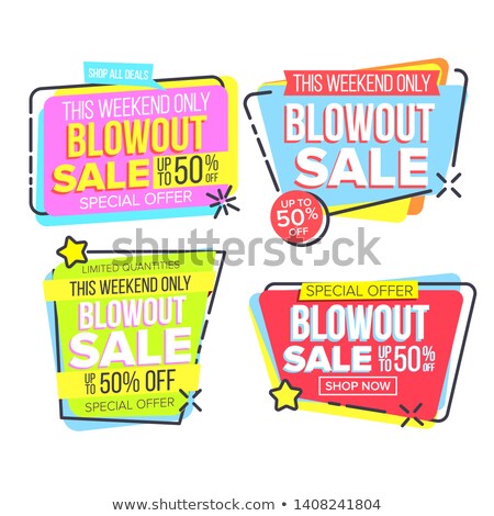 Stock photo: Closeout Sale Template Banner In Frame Set Vector