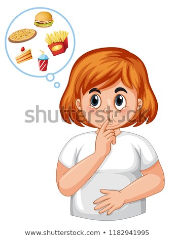 Foto stock: Diabetic Girl Feel Hungry