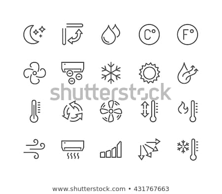 [[stock_photo]]: Air Cooling Conditioner Vector Thin Line Icon