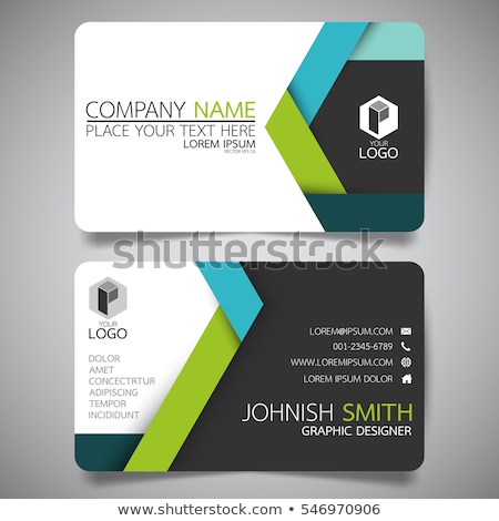 Stock fotó: Modern Blue Business Card Design Template Layout