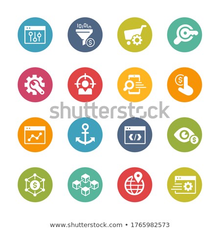 Seo And Digital Martketing Icons 1 Of 2 Fresh Colors Zdjęcia stock © Palsur