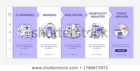 Stock photo: Internet Access To Services Onboarding Vector Template