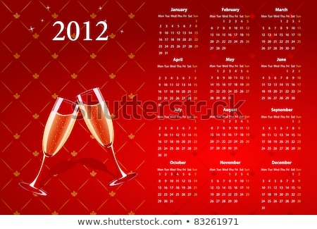 Vector Illustration Of Positive 2012 Year Stockfoto © Elisanth