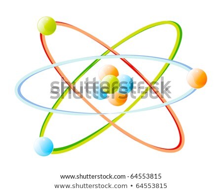 Vector Detail Of Atom Isolated Over White Background Foto stock © X-etra