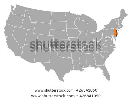 Map Of The United States New Jersey Highlighted Stok fotoğraf © Schwabenblitz
