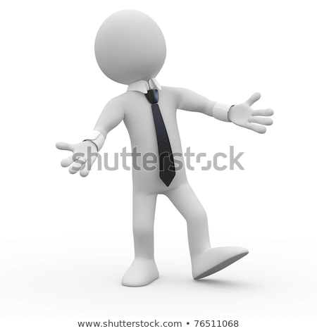 Stockfoto: 3d Man Businessman Welcoming With Open Arms