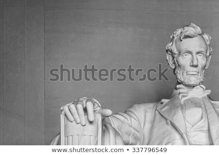 Stok fotoğraf: Statue Of Abraham Lincoln At The Lincoln Memorial