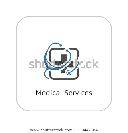 [[stock_photo]]: Stethoscope And Medical Services Icon Flat Design
