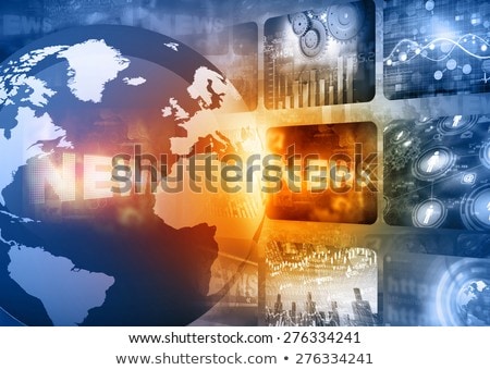 News And Press Concept Words Breaking News On Digital Screen Vector Illustration Сток-фото © bluebay