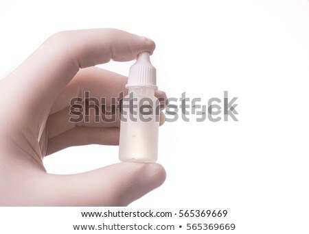 Stock photo: Gloved Hand Keeps The Filled Sample Tube
