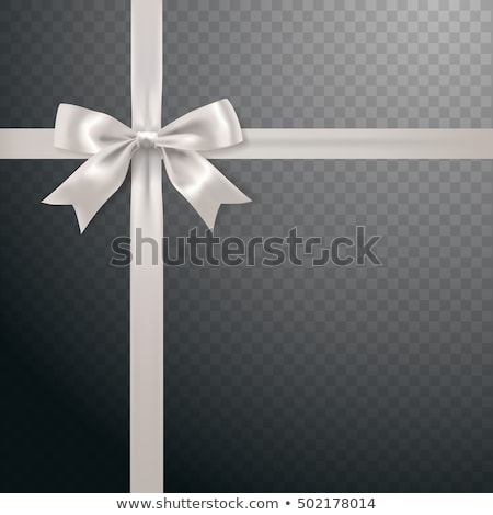 Silver Bow Knot And Ribbon On Transparent Background Zdjęcia stock © ghenadie