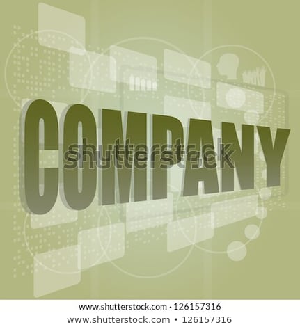 Corporate Promoter Words On Digital Screen With World Map Stockfoto © fotoscool