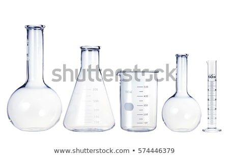 Stok fotoğraf: Test Tubes Isolated On White Laboratory Glassware
