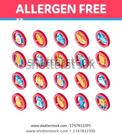 Allergen Free Sign Drink Isometric Icon Vector Illustration Foto stock © pikepicture
