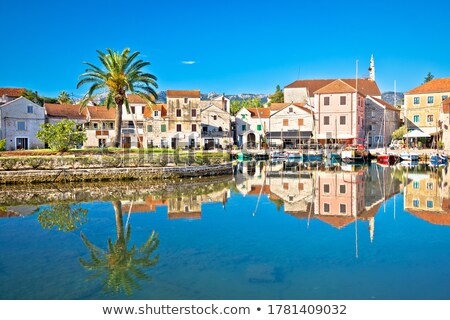 Hvar Old Town F Vrboska Waterfront View Foto stock © xbrchx