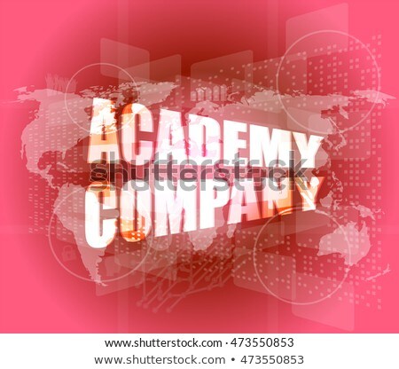 Words Academy Company On Digital Screen Business Concept Zdjęcia stock © fotoscool