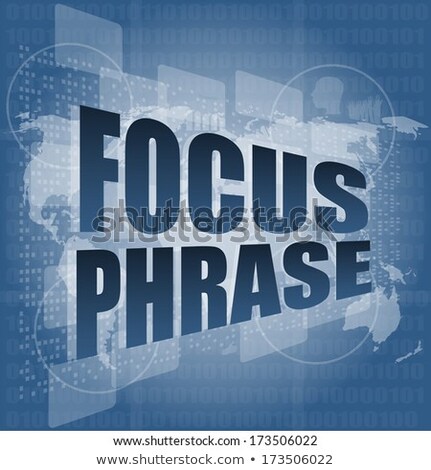 Focus Phrase System Word On Digital Touch Screen Stockfoto © fotoscool