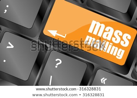 Marketing Concept Computer Keyboard With Word Mass Mailing Stockfoto © fotoscool