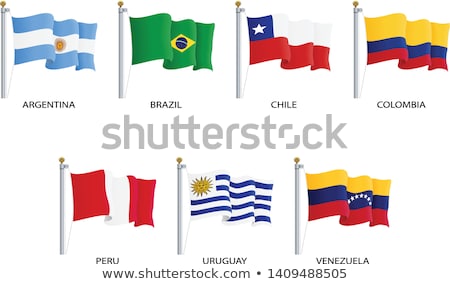 Flying Flag Of Guyana All Countries Collection Foto stock © Garumna