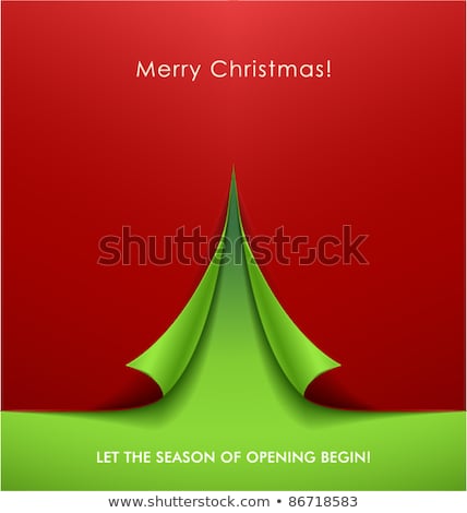 [[stock_photo]]: Christmas Greeting Card With Fir Tree Shape