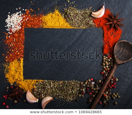 Different Kinds Of Pepper As Spice Background Foto stock © almaje