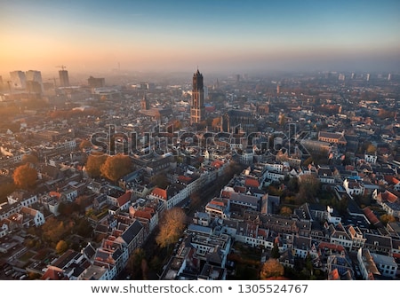 Foto stock: Church Tower Domtoren In The Historic Center Of Utrecht