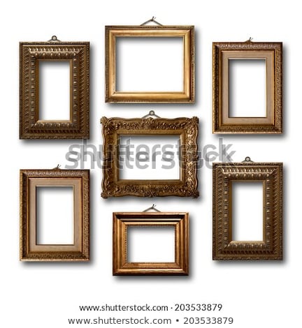 Stock photo: Old Grunge Room With Wooden Picture Frames In Victorian Style