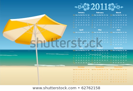 Vector Kalender 2011 Met Tropic Beach Stockfoto © Elisanth