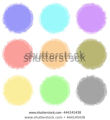 Set Of Round Colored Banners Transtarent Watercolor Shares Stock fotó © valeo5