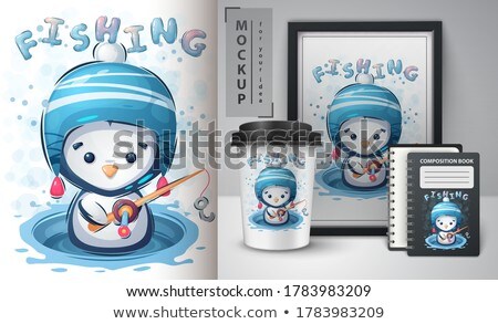 Winter Penguin Poster And Merchandising ストックフォト © rwgusev