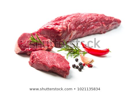 Stock photo: Raw Fillet Of Beef With Spices And Vegetables