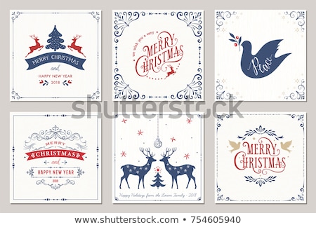 Foto stock: Peace Typographic Design Greeting Card Template