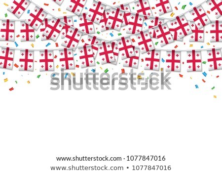 Foto stock: Georgia Flag Vector Illustration On A White Background