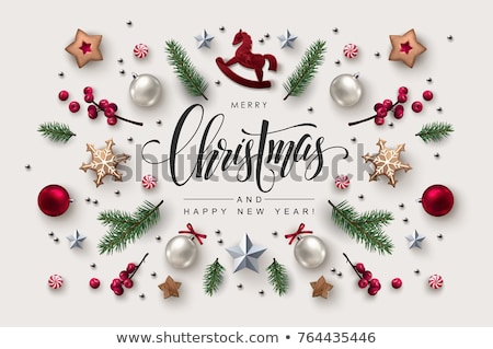 Box With Christmas Cookies And Baubles Foto stock © Devor