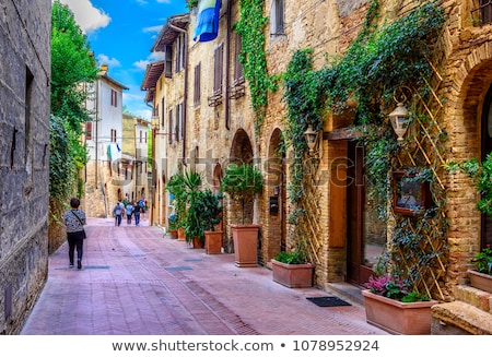 Stockfoto: Street In San Gimignano Italy