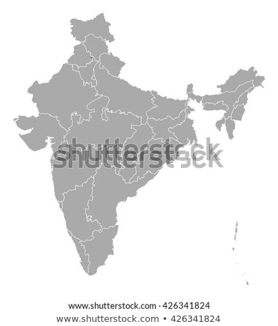 Map Of India Chandigarh Highlighted Foto stock © Schwabenblitz