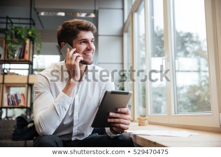 ストックフォト: Business Man Talk Phone