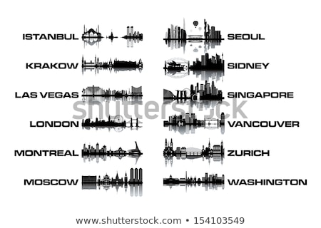 Singapore City Skyline On Grunge Background Illustration Stockfoto © ojal