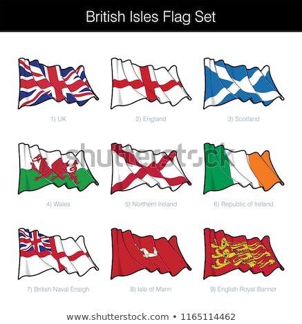 Stock photo: Waving Flag Of Isle Of Man