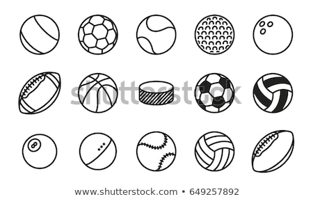 Stockfoto: White Volleyball Ball Icon Isolated Sports Equipment Vector Illustration