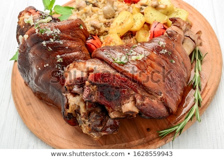 Stockfoto: Roaster Pork Knuckle - Traditional German Cuisine Eisbein