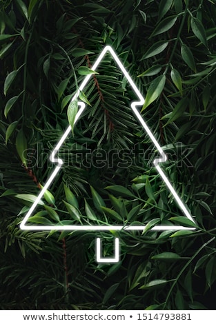 Zdjęcia stock: Merry Christmas Tree Neon Sign