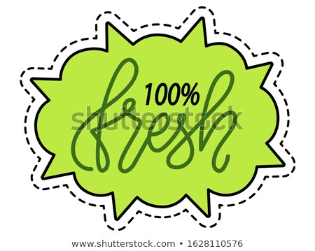 Foto stock: Absolutely Fresh Label Patch 100 Percent Guarantee