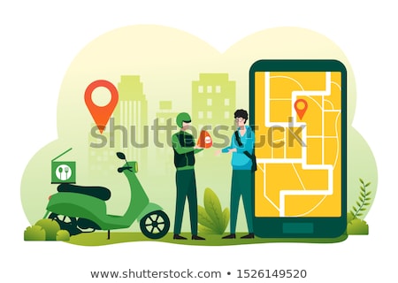 Foto stock: Food Delivery Landing Page