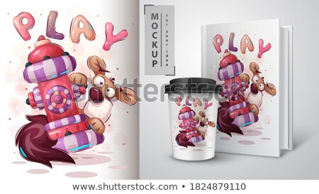 Cute Dog - Poster And Merchandising ストックフォト © rwgusev