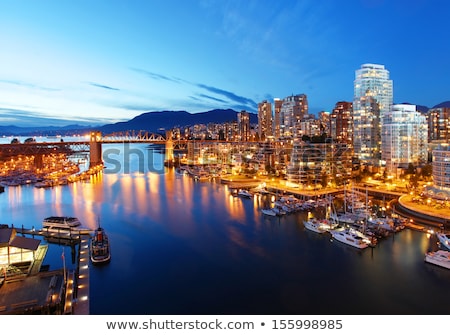 Stock fotó: Vancouver Bc City Skyline At Night