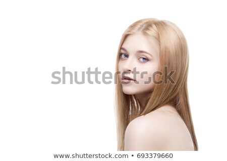 Foto stock: Woman Glancing Over Her Shoulder