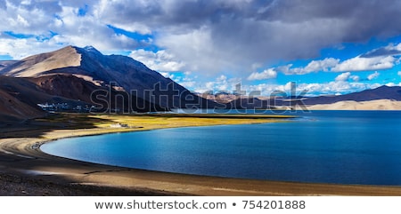 Zdjęcia stock: Sunset At Tso Moriri Lake Himalaya Mountains Landscape